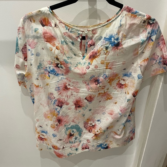 Rebecca Taylor silk blend floral top - Picture 6 of 7